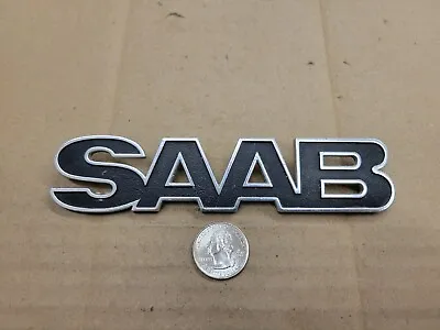 Saab OEM 900 Black Rear Vintage Metal Emblem Badge Logo Name Insignia 822050 • $23.99