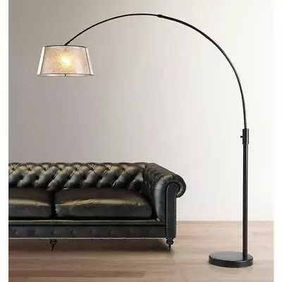 Orbita 82-inch Dark Bronze Retractable Arch Dimmable Floor Lamp With LED Bulb • $235.34