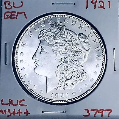 1921 Bu Gem Morgan Silver Dollar Unc Ms+++ U.s. Mint Rare Coin 3797 • $30