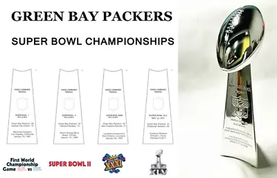 1:1 Green Bay Packers Super Bowl Vince Lombardi Trophy Height 13  Fast Shipping • $106.99