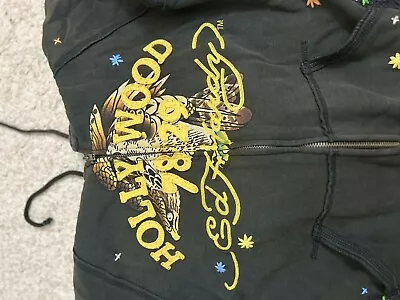 Ed Hardy Dark Green Zip Hoodie Good Condition  • £55