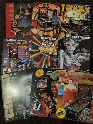 Pinball Flyer Collection #1 - Original NOS - 1990s - Dr Who Space Jam Etc • $38.60