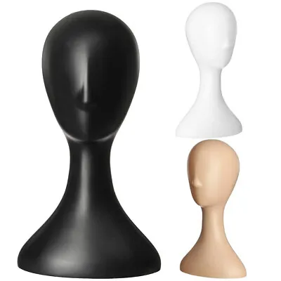 Head Model Smooth Surface Abstract Plastic Mannequin Head Wig Hair Display Stand • $17.86