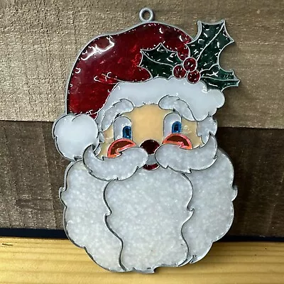  Makit Bakit CHRISTMAS ORNAMENT Stained Glass Suncatcher SANTA FACE • $30