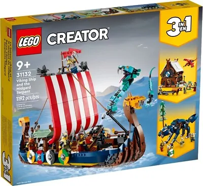 £127.99 • Buy Lego 31132 Creator Viking Ship And The Midgard Serpent	