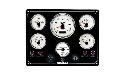 Scania 6 Gauges Marine Engine Instrument Panel Pre-Wired USA Made  • $749.99