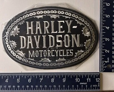 Authentic Vintage LG Oval Harley-Davidson Motorcycles Silver Black Oval Emblem • $28