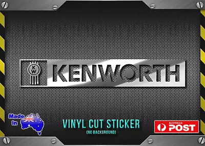 KENWORTH Truck Vinyl CUT Sticker Decal CHROME 220mm Bullbar Bonnet Semi Tool Box • $7.95