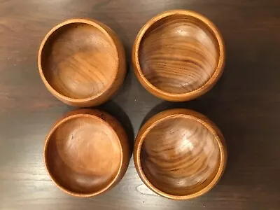 Carved Wooden Salad/Dip Bowls 5.5 Inch Set Of 4 By Gailstyn-Sutton • $15.99