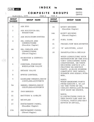 LEROI QR85 PORTABLE COMPRESSOR PARTS MANUAL ***PDF Sent Via Email*** • $14.99