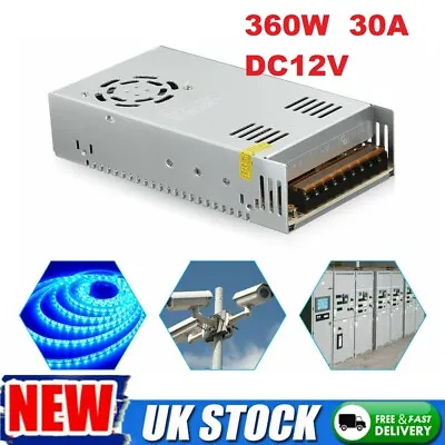 AC 100-240V To DC 12V Voltage Transformer Switch Power Supply Converter 30A 360W • £15.99