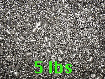 5 Lbs TUMBLING MEDIA STAINLESS STEEL JEWELER MIX 4 SHAPES 6 MEDIUM/SMALL SIZES  • $119.16