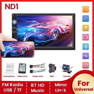 ND1 2 Din Car Radio 7  HD Tuch Screen Autoradio Multimedia Player  Universal • $29.50