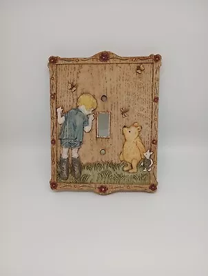 Disney Classic Pooh Light Switch Plate With Christopher Robin No Chips Or Cracks • $14.99