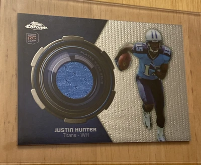 $50 • Buy 2013 Topps Chrome Rookie Relics Black Refractors #RRJH Justin Hunter Patch 