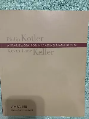 A Framework For Marketing Management Philip Kotler • $39.99