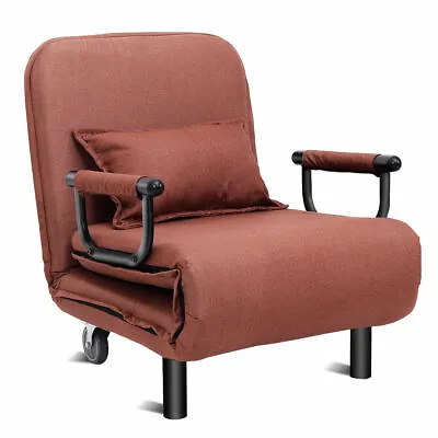 Convertible Sofa Bed Folding Arm Chair Sleeper Leisure Recliner Lounge Couch New • $159.99