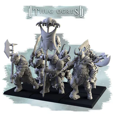 THUG OGRES X6 Northern Ogre RPG Wargames Fantasy DnD Monstrous Ogre Miniature • $74.55