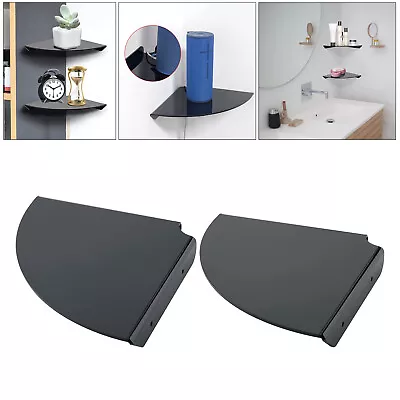 2-Pack Triangular Acrylic Wall Corner Mounting Shelf Premium Waterproof Durable • £18.04