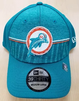 Miami Dolphins Nfl New Era 39thirty Throwback Sideline Training Flex Fit Hat Cap • $29.99