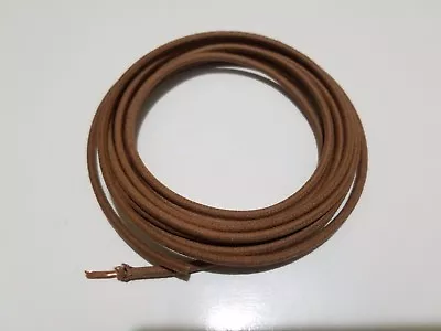 10 Feet Vintage Braided Cloth Covered Primary Wire 16 Gauge 16g Ga Solid Brown • $6.99