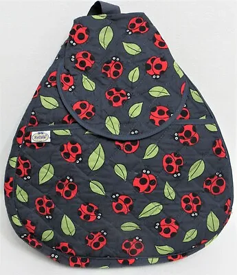 NaRaYa Insulated Lunch Bag Backpack Ladybug Quilted Fabric • £66.49