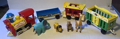 Vintage FISHER PRICE LITTLE PEOPLE CIRCUS TRAIN 991 W/Animals • $25