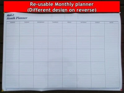 £9.90 • Buy Laminated Large A2 Monthly View Dry Wipe Wall Planner Reusable Universal 2023