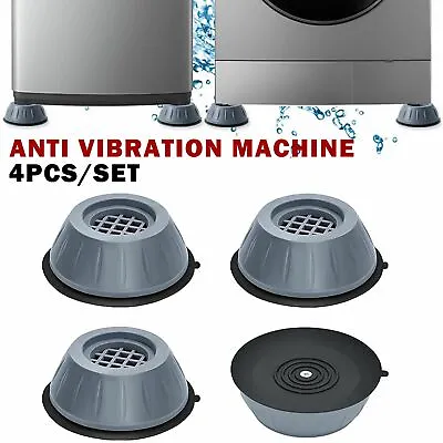 4pcs/set Washing Machine Support Mat Anti-Vibration Leg Stopper Foot Pads • £4.88