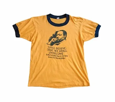 Ultra Rare MLK JR Martin Luther King I Still Believe Ringer Shirt Single Stitch  • $50