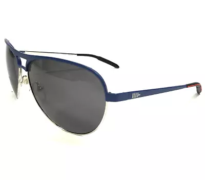 Mosley Tribes Sunglasses Legionnaire AB/S Blue Silver Aviators With Gray Lenses • $99.99