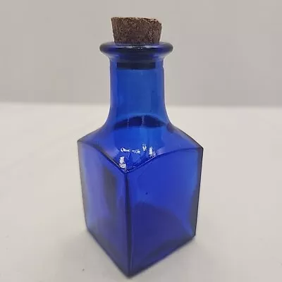 Vintage Cobalt Blue Cork Top Medicine Bottle  • $9