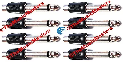 (8) 1/4  Male Mono Plug To Single RCA Jack (F) Audio Cable Cord Adapter VWLTW • $10.99