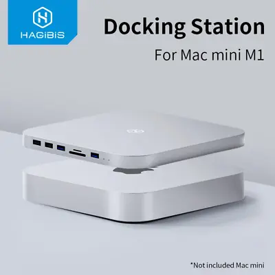 Hagibis Docking Hub For Mac Mini With SATA SSD Hard Drive Enclosure SD/TF Reader • £49.95