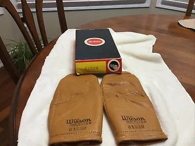 NOS - Vintage Leather Wilson H1530 Brown Leather Speed Boxing Gloves In Box • $59