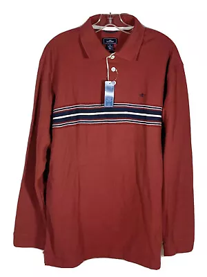 Dockers Burgundy Red Polo Shirt Size Large Pullover Long Sleeve NEW W/ Tags • $14