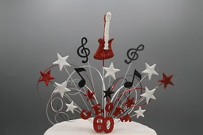 £14.99 • Buy Cake Topper Musical Notes Guitar Cake Decoration Stars On Wires 18th 21st 001