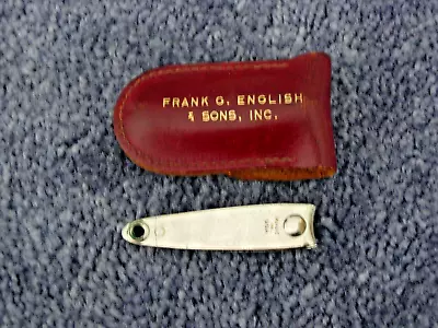 Vintage Keychain Leather Nail Clipper File Keychain Case Frank G. English USA! • $12.95