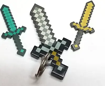 Minecraft Sword Figures & Keychain Lot Of 3 • $4.50