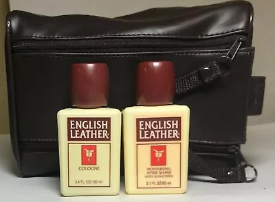 English Leather Bag 3.4 Oz Cologne / 3.1 Oz After Shave Plastic Bottles Pl Read • $24
