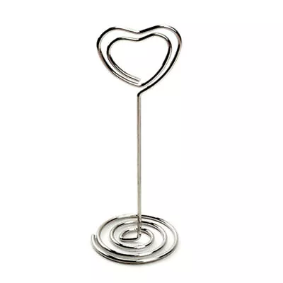 Heart Pattern Table Number Name Card Holder Memo Photo Stand Note Clips Tool/ • £6.36