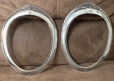 2 1939 Dodge Headlight Bezel Trim Ring Pair 691624 DG KN187 • $74.99