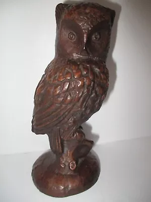 Vintage Red Mill Wood Carved Owl Figurine • $14.99