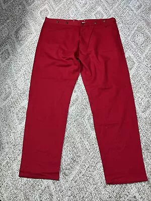 Frontier Classics Red Western V Notch Buckleback Cotton Pants Men 46” • $35