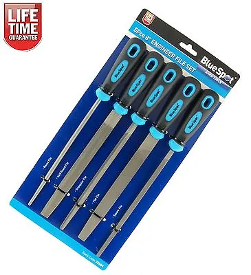 £11.89 • Buy 5pc 8  Inch Engineers File Set For Metal Round Flat Triangular Half Round Square