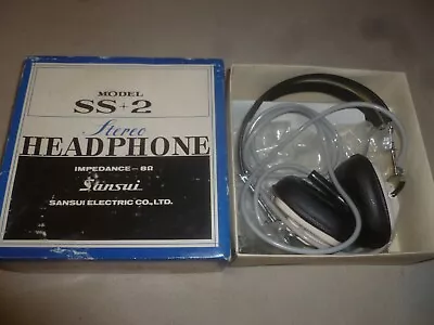 Sansui Model Ss + 2 Stereo Headphones Headset Vintage W Box Japan Over Ear • $39.99