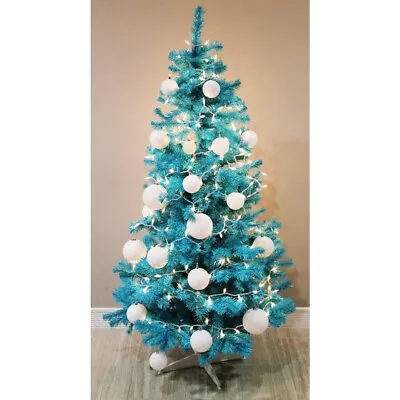 Homegear 6FT Artificial Turquoise Christmas Tree Xmas Decoration • $49.99