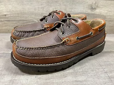 L.L. Bean LL Bean Casual Lace Up Shoes Brown Leather Size 10 D • $49