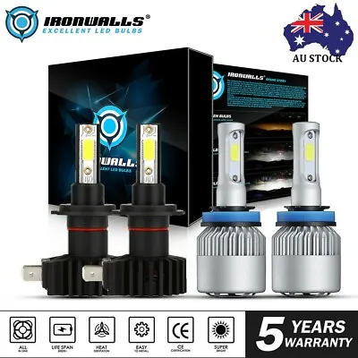 H7 H11 Headlight Globe High Low Beam LED Bulbs For Holden Commodore VE 2006-2013 • $45.99