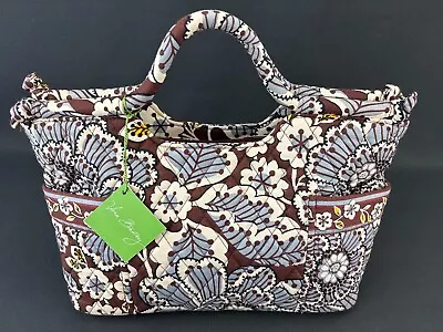 NWT Retired 2010 Vera Bradley Slate Blooms Gabby Quilted Satchel Purse 10617-062 • $36.95